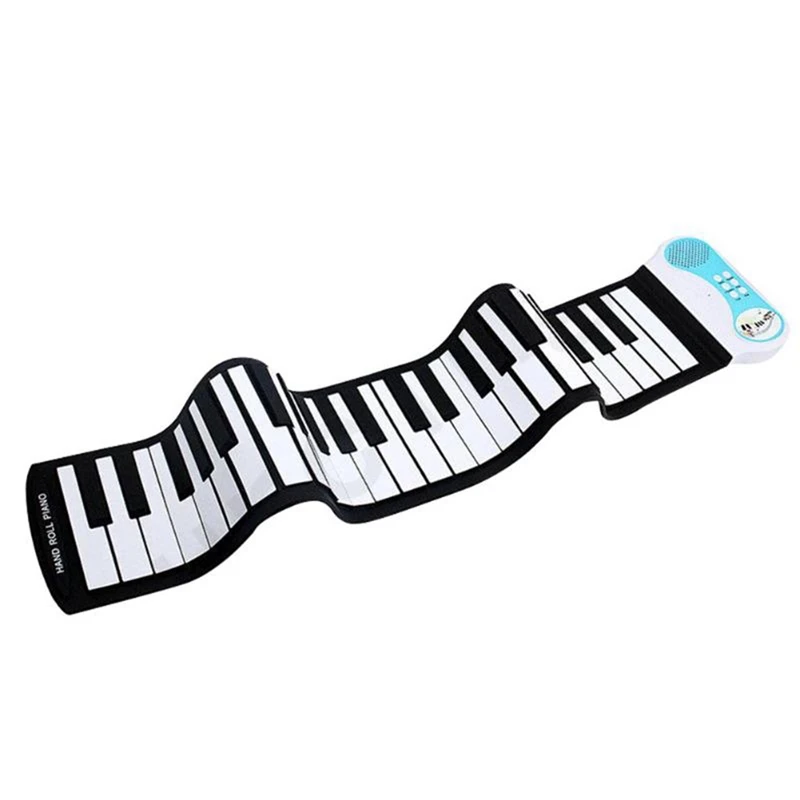 

Пианино гибкое с 37 клавишами, портативное Силиконовое электронное мягкое фортепиано с клавиатурой без аккумулятора, рулонное пианино