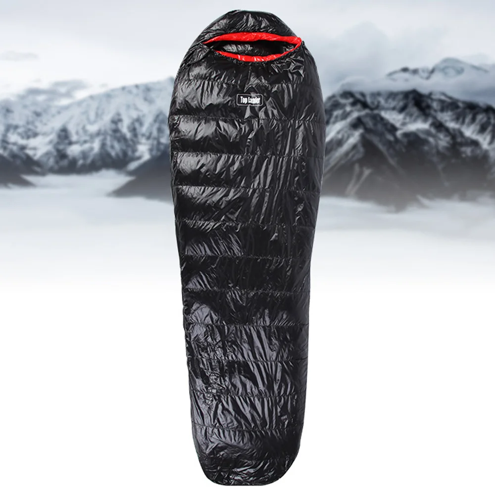Kopen Top Lander Outdoor Lichtgewicht Mummie Slaapzak Winter Thermische Beneden Slapen Zak Compact Voor Backpacken Camping Wandelen
