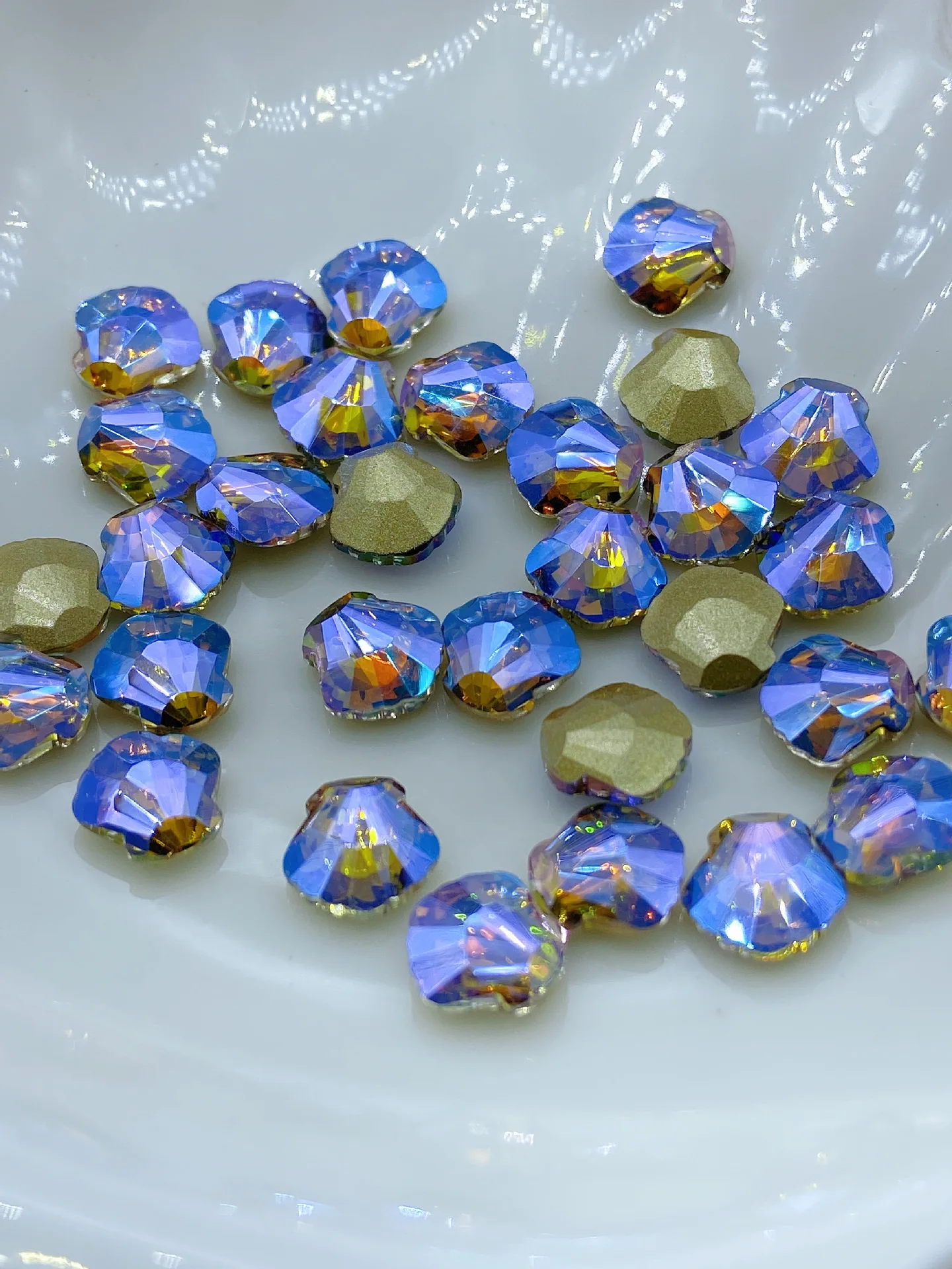 

5pcs/lot sharp bottom shell Nail Drill scallop nail stick drill DIY jewelry accessories super flash nail jewelry