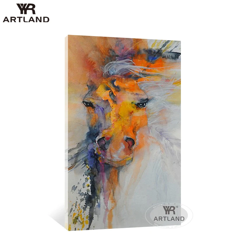 Абстрактная животная цветная голова лошади ручная работа домашний настенный