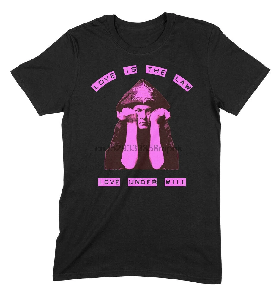 Футболка ALEISTER CROWLEY LOVE IS THE LAW-языческий Оккультизм Magick сатана-S до 3XL | Мужская