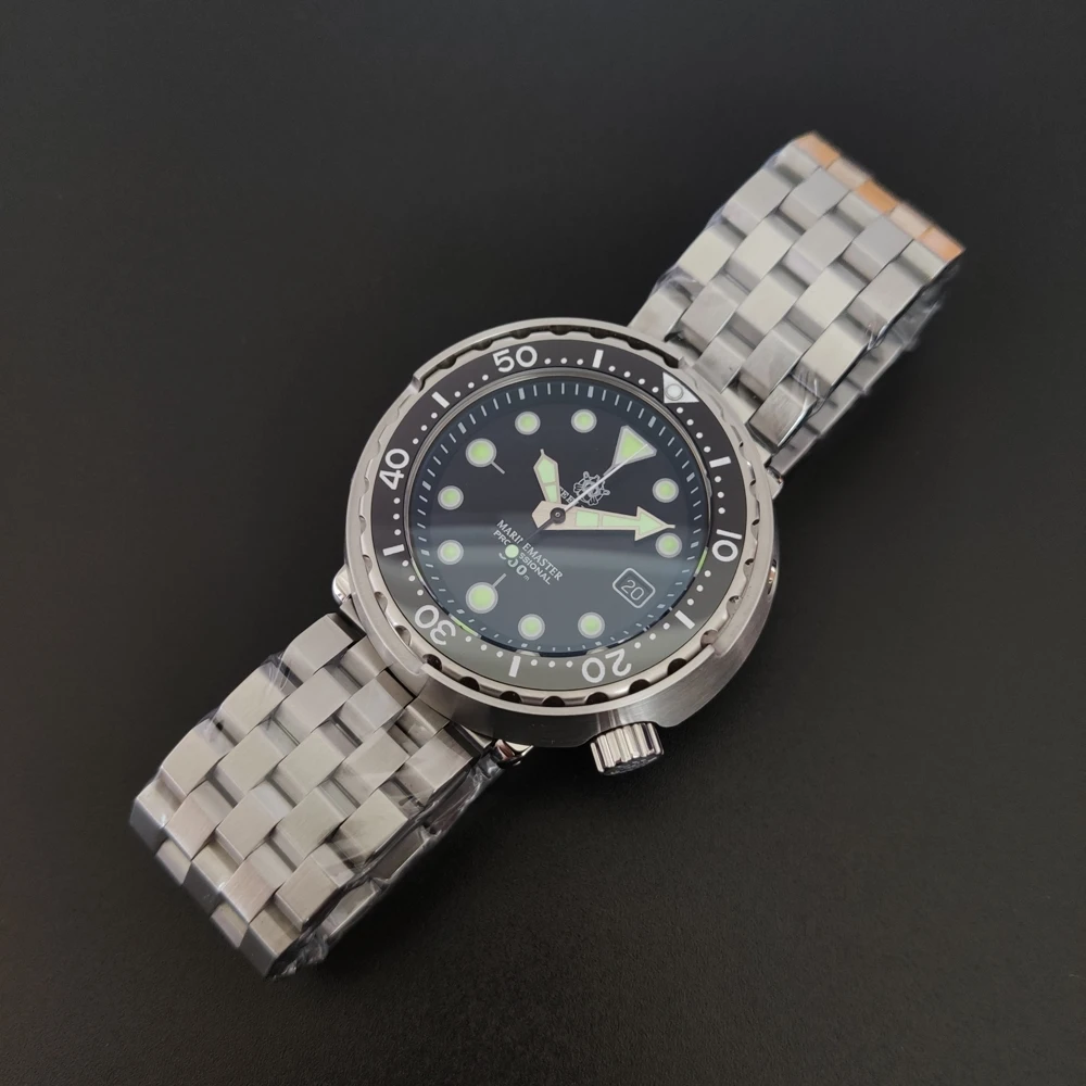 tank strap Часы Мужские автоматические механические Супер Светящиеся спортивные консервы дайвинг часы сапфировые линзы 30 бар водонепроницаемые мужские часы - Цвет: tank strap