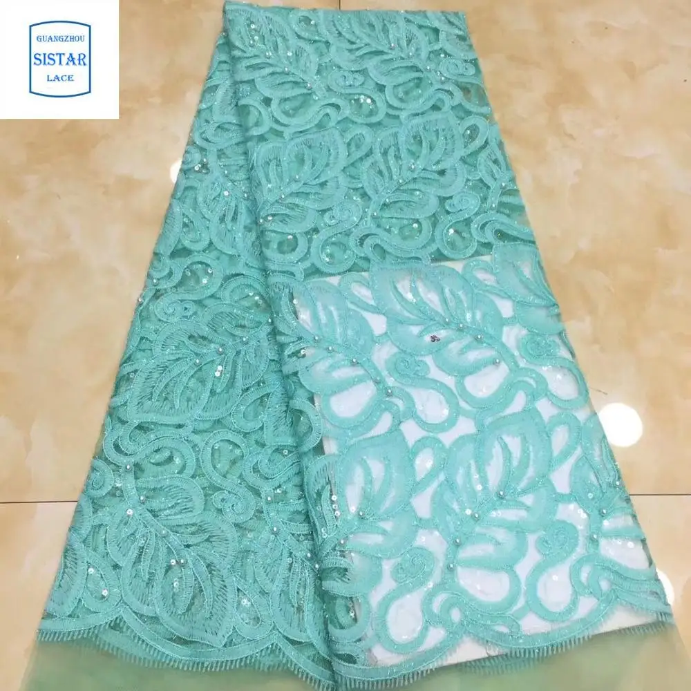 Вышивка Цветы узор кружева с блестками горячая Распродажа африканская