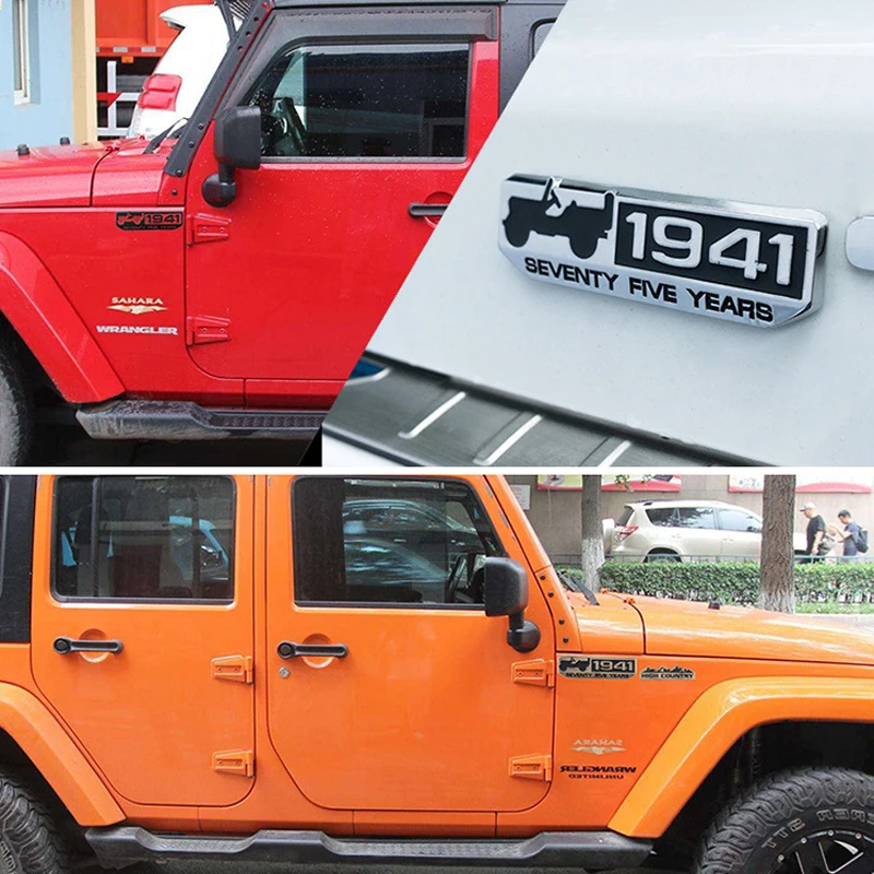 1 шт. 3D металлический 1941 Гриль значок эмблема наклейка автомобильная для Jeep Wrangler