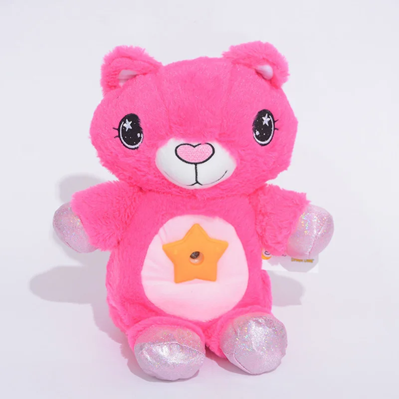 Продажа Мягкое Животное светильник вым проектором в звезде, удобная плюшевая игрушка, медведь, единорог, дракон, живот, мечта, светящаяся кукла Скидка Мягкое Животное светильник вым проектором в звезде, удобная плюшевая игрушка, медведь, единорог, дракон, живот, мечта, светящаяся кукла
