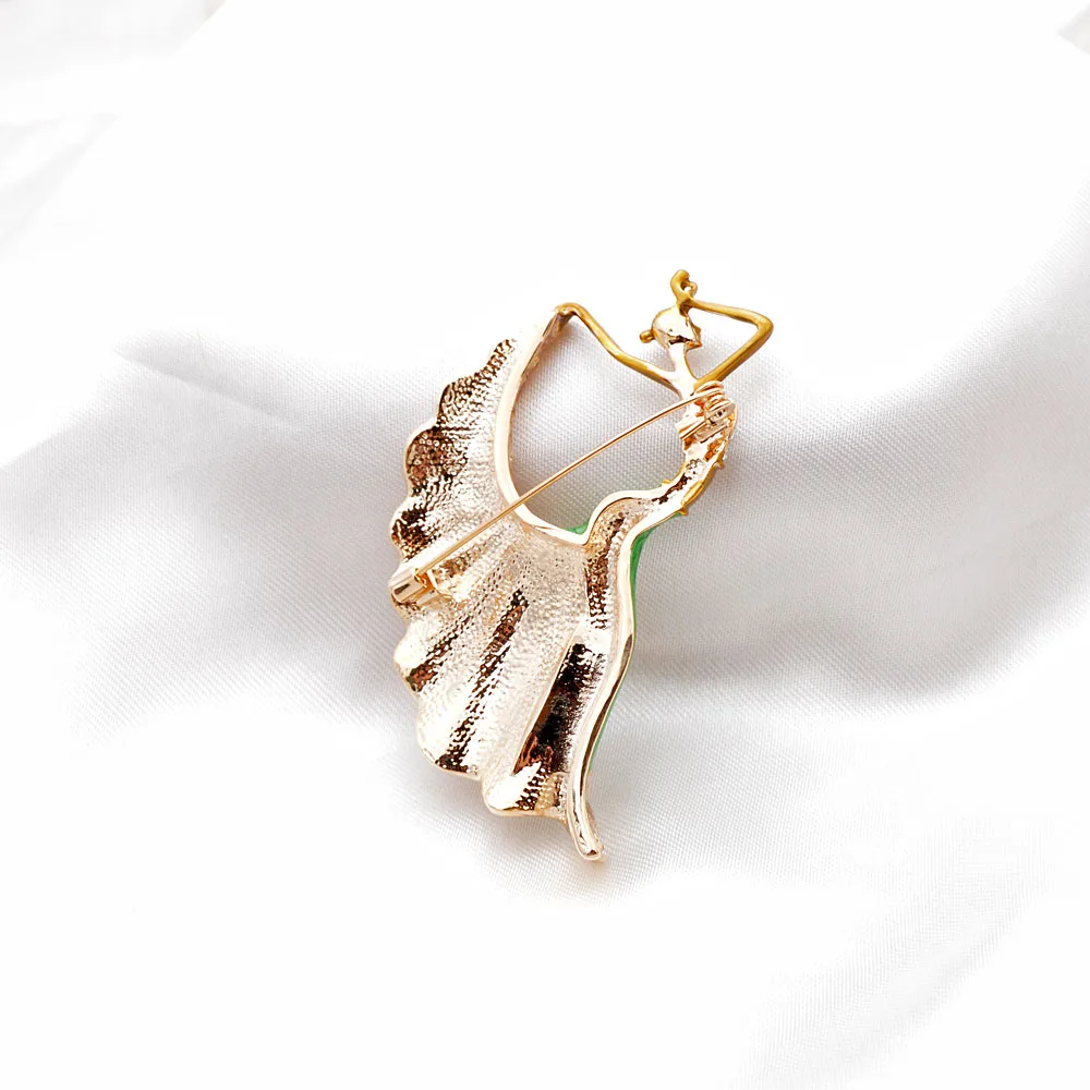 

CINDY XIANG 5 Colors Choose Enamel Dancing Girl Brooch Slim Lady Pin New Design Autum Fashion Jewelry Brooches For Women Gift