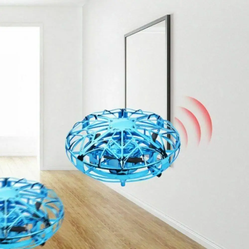 BLUE UFO Flight Simulator Self Avoidance Hand Operated Drone Rc Remote Control Racing Multidirectional Aircraft Induction Toy |