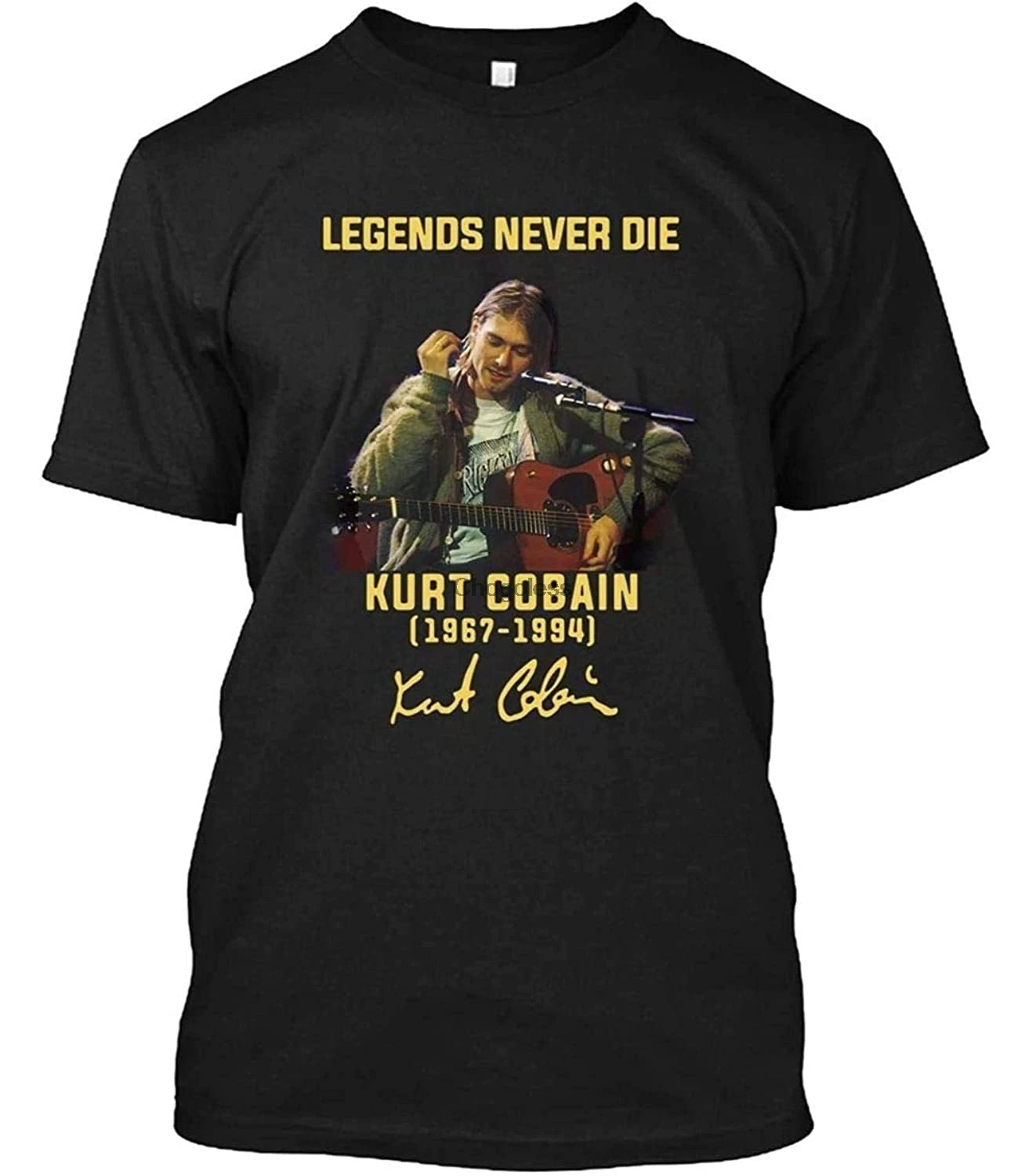 Футболка для мужчин и женщин с надписями на Курте # Legends Never Die 19671994|Мужские