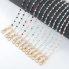 Цепочка для очков Sanying M837, модная цепочка для очков, цепочка из бисера, цветок из циркония, позолоченная цепочка для рукоделия сделай сам, 74,5 смшт.