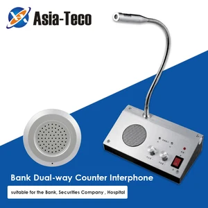 counter dual way intercom window speaker for bank office otor station ticket office microphone intercom speaker system free global shipping