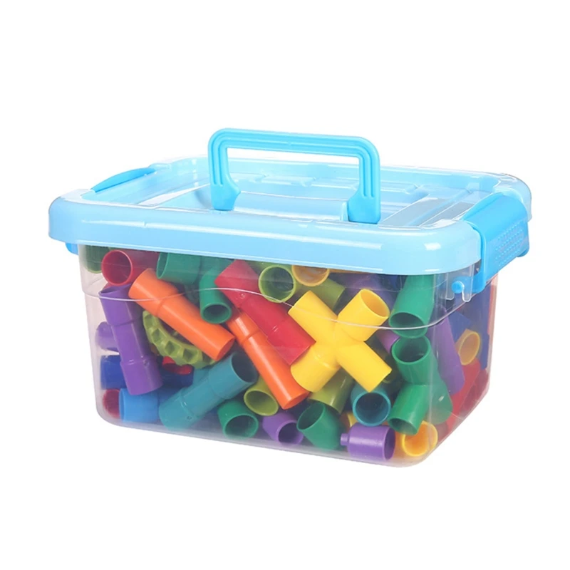 

288 Pcs/Box Tubular Pipes Building Block Spouts Joints Educational Learning Toys Set for Children 97BC