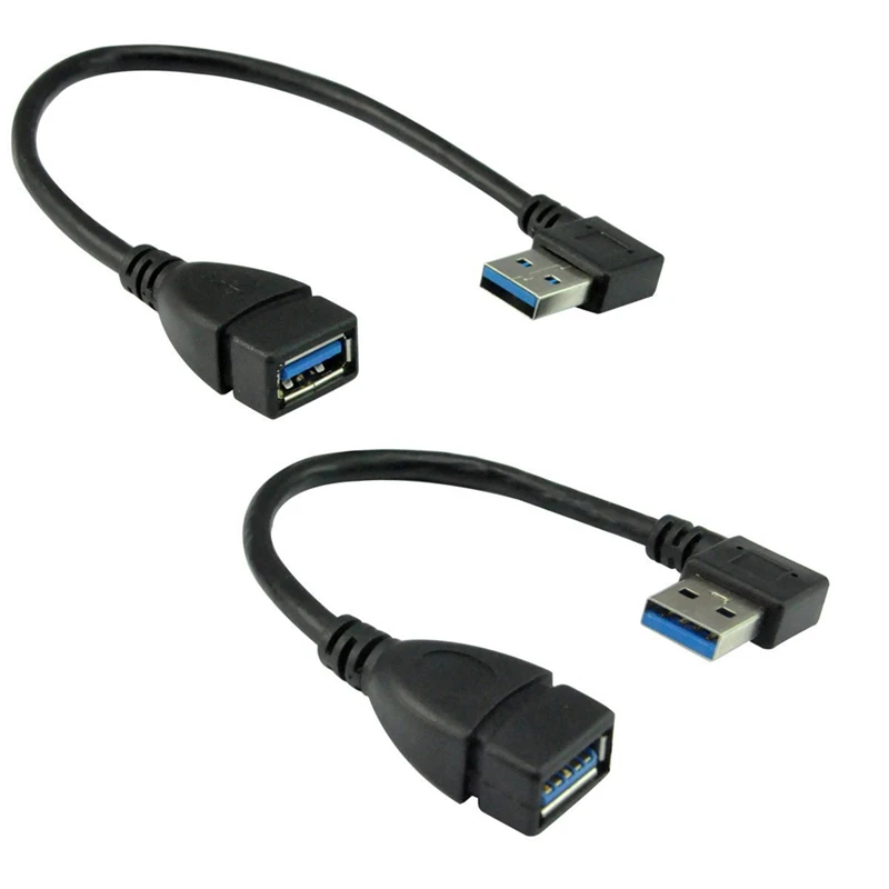 100 Pcs Universal USB Extension Cable 3.0 Male A to Female 90 Degree Data Sync Cord Wire Adapter K1 | Электроника