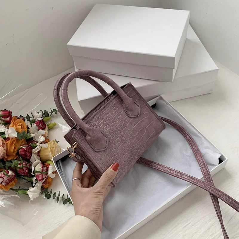 

Small Crocodile Pattern PU Leather Crossbody Bags For Women 2021 Summer Lady Shoulder Handbags Female Simple Totes Cross body