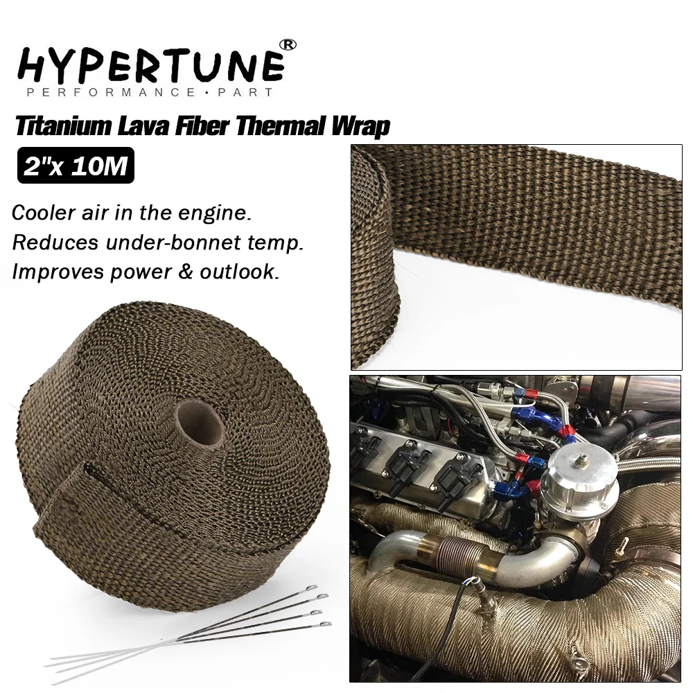 Hypertune 2 &quotx 10 метров Премиум выхлопной тепловой пленкой коллектор обертывание