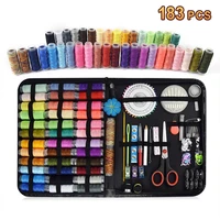 183pcs sewing box multi function travel sewing kit stitch needle thread storage bag fabric craft sewing set mom christmas gifts