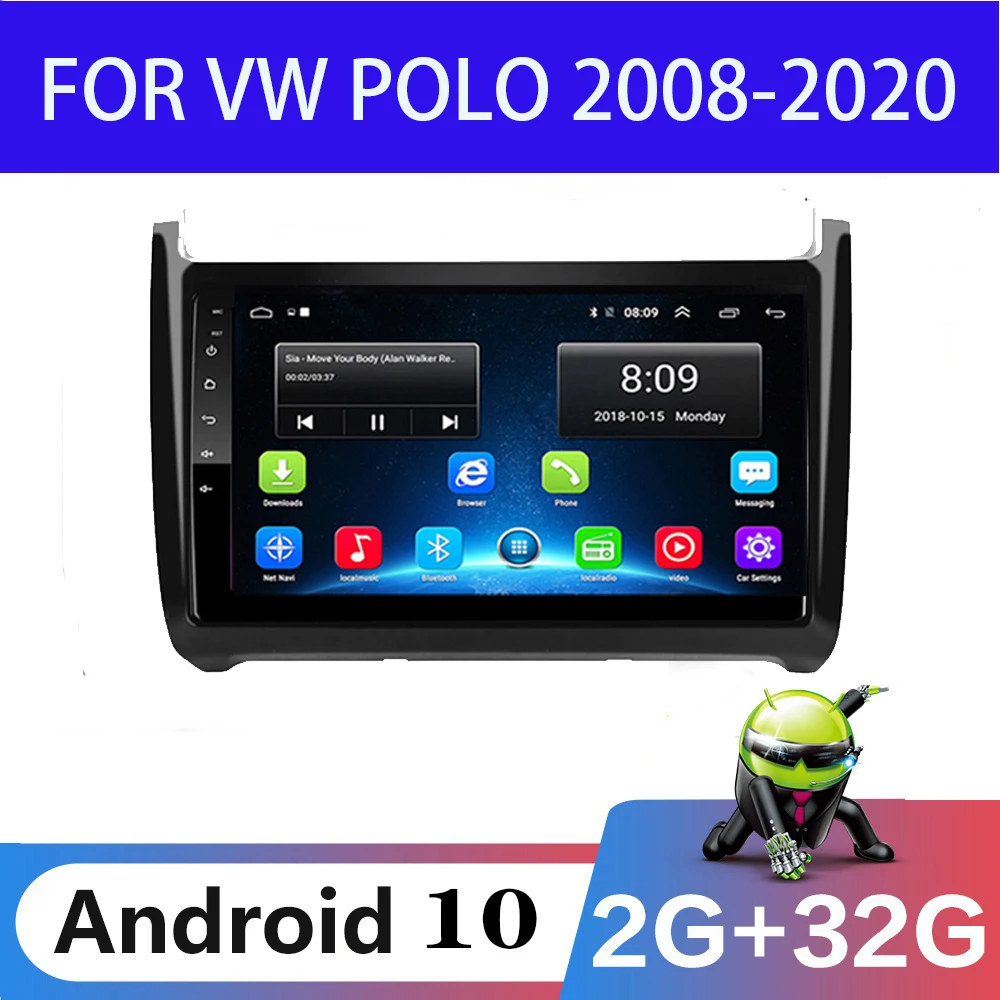 

Автомагнитола для Volkswagen VW polo sedan 2008-2015, мультимедийный видеоплеер на Android 10, 2 Гб ОЗУ, навигация GPS, 2 din, dvd