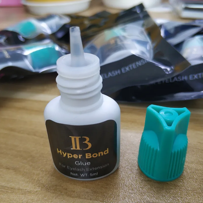 Оригинальный клей для наращивания ресниц IB Ibeauty Hyper Bond 0. Быстросохнущий с голубым