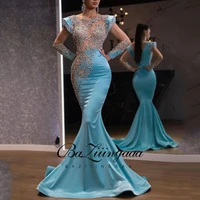 baziiingaaa luxury cocktail dresses long woman gown beaded sequins robes de cocktail parties plus size prom party gowns
