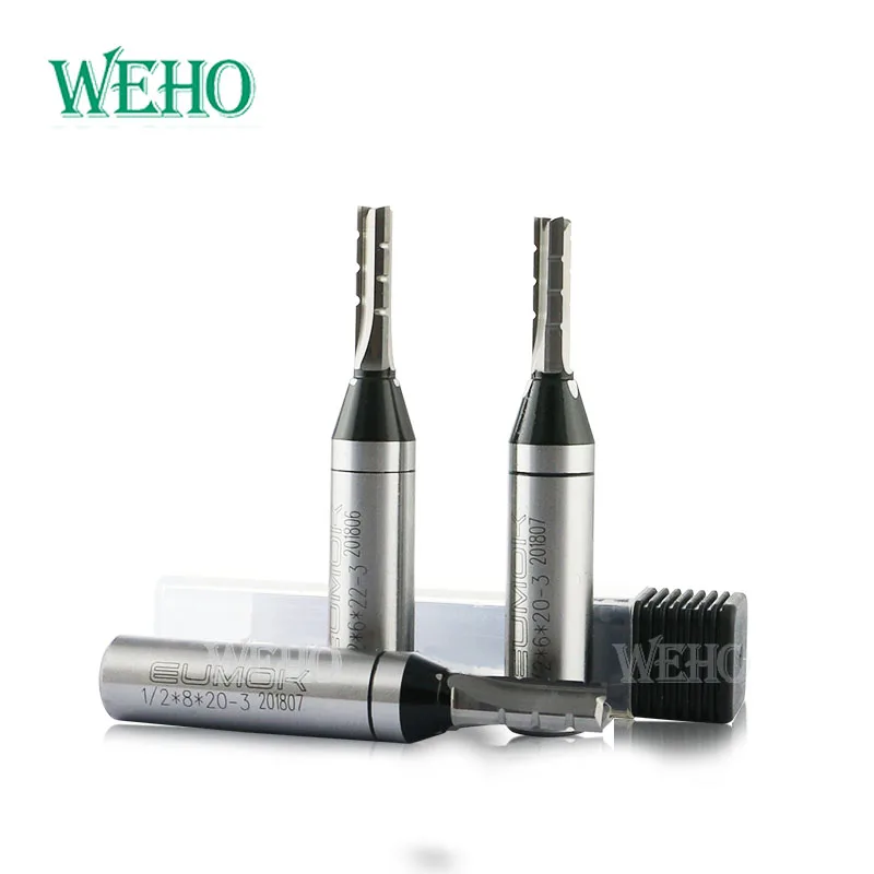 

WEHO Woodworking 3 Flute Carbide Transverse Groove Cutter Slotting Balde Trimming Knife Carving Bit 1/2x8x32mm for Hardwood