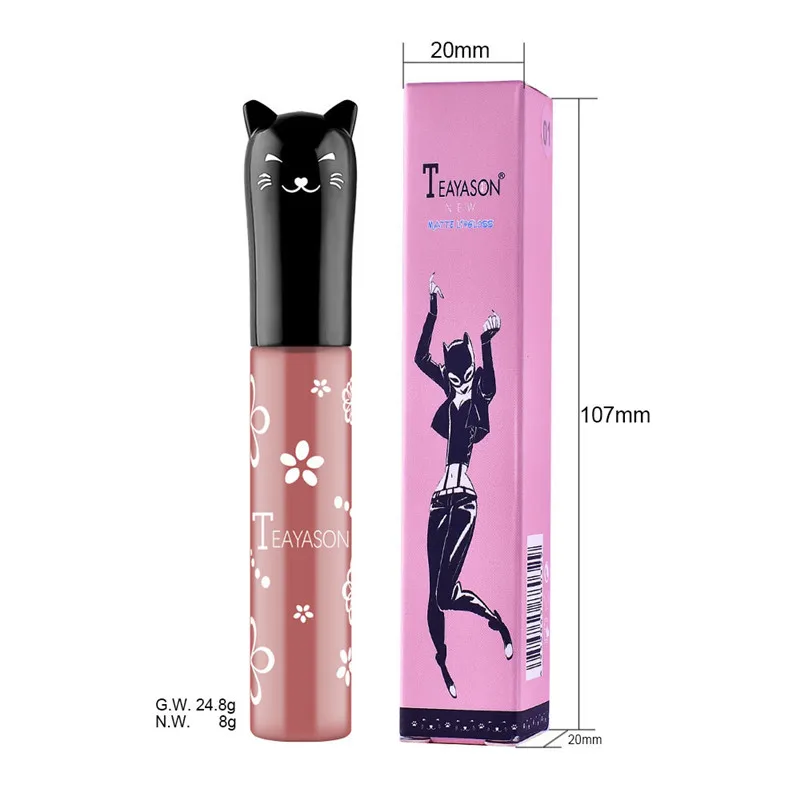 Матовая бархатная помада BearPaw для кошек долговечный глянцевый блеск губ макияж