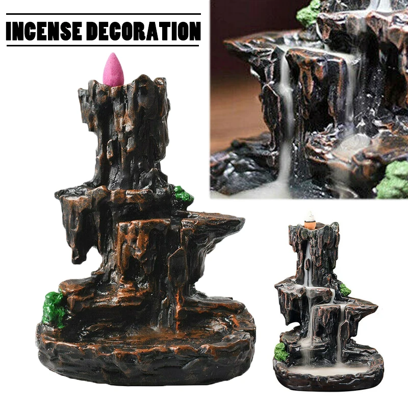 

Держатель для курильницы, домашний керамический горный водопад, искусственный дым, украшение для помещений, ремесло