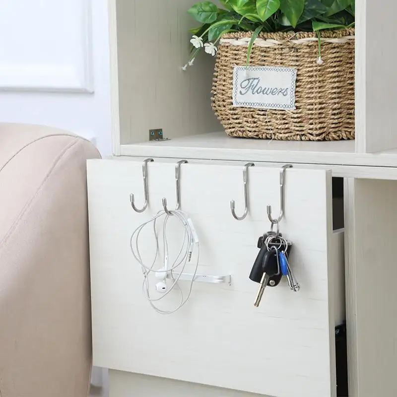 

Stainless Steel Hook Behind The Door Multifunctional Nail-Free Bathroom Kitchen Bedroom Small Portable storage Hook