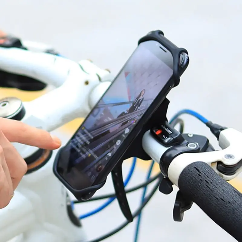 

Shockproof Rotatable Bike Phone Mount 360 Rotation Silicone Mount Phone Holder