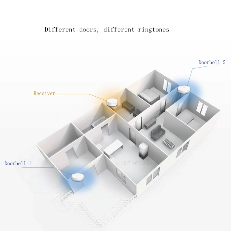 Беспроводной дверной звонок Youpin Linptech самообеспечиваемый энергией с Wi-Fi работает