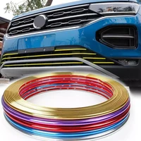 8m diy accessory tire rim protective car chrome wheel hub decoration moulding trim strip tape auto accessory decor sticker