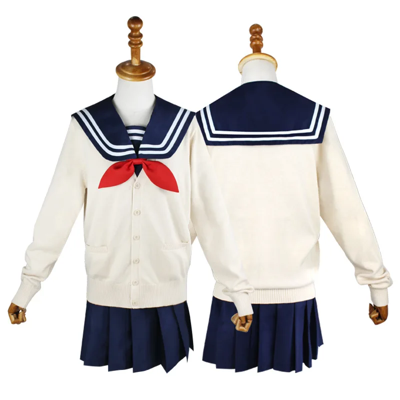

My Hero Academia Cosplay Costume Wig Anime Netherstock Boku No Hero Academia Himiko Toga JK Sailor Sweaters Uniform for Girl