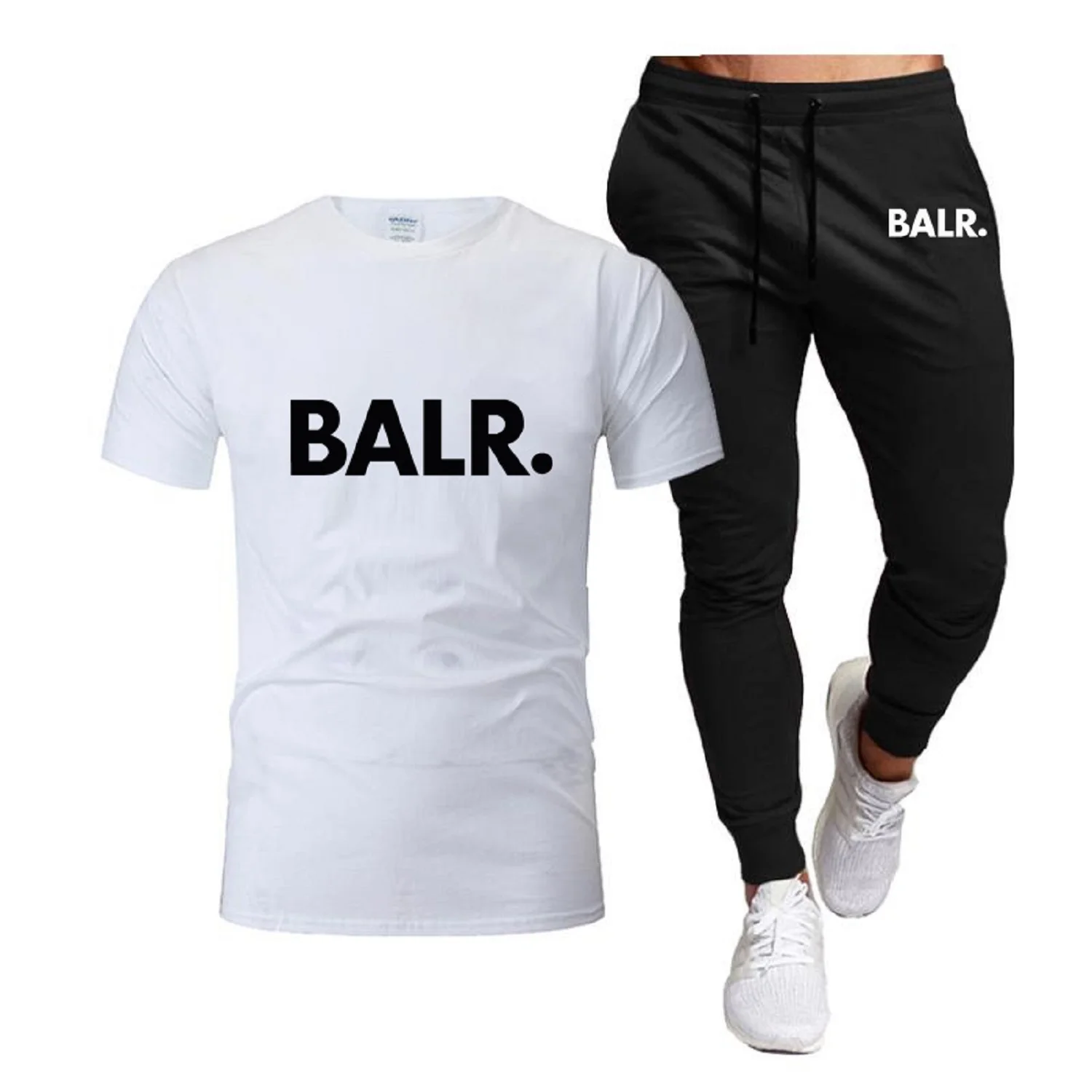 

Hot-Selling Summer T-Shirt Pants Set Casual Brand Fitness Jogger Pants T Shirts Hip Hop Fashicon Men'sTracksuit