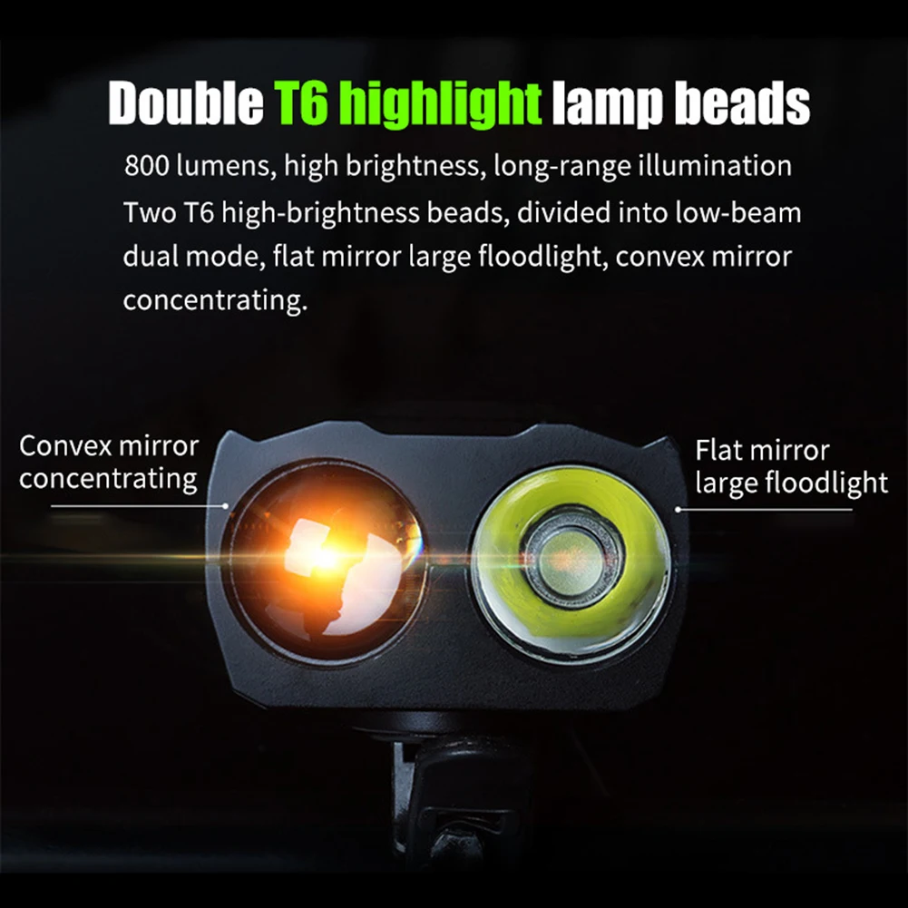 

4000mAh Smart Induction Bicycle Front Light Lamp USB Rechargeable LED Headlight With Horn 800 Lumen LED Bike Riding FlashLight