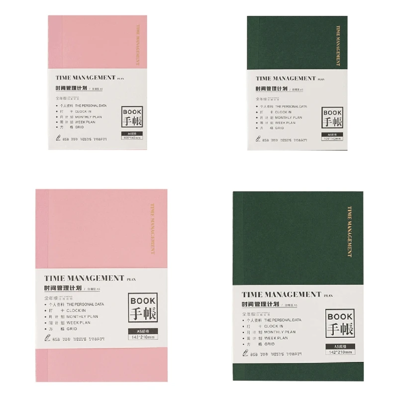 

A5/A6 Sketching Writing Notebook Business Notepad 100Gsm Premium Thick Paper All Grid Page Weekly Planner Artist Notepad