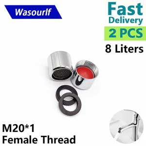 Аэратор для смесителя WASOURLF M20 2 шт., водосберегающий кран 8 л, 20 мм, внутренняя резьба, носик, Пузырьковые аксессуары для ванны, кухонный выход