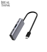 irealthink type c adapter usb c hub macbook pro accessories splitter usb 3 0 hub 100w pd charging audio full hd 4k for ipad