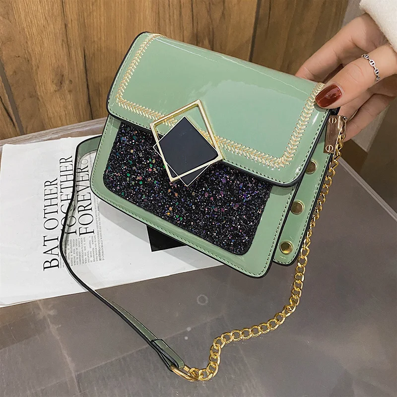 

Luxury Handbag Ladies Bag Designer Leather Shoulder Bag Chip Decoration Handbag Fashion Black Small Messenger Bag