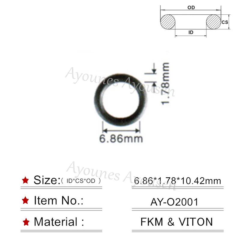 Оптовая продажа для топливной форсунки Honda Rubber Oring 6 86*1 78 мм запасной ремонтный