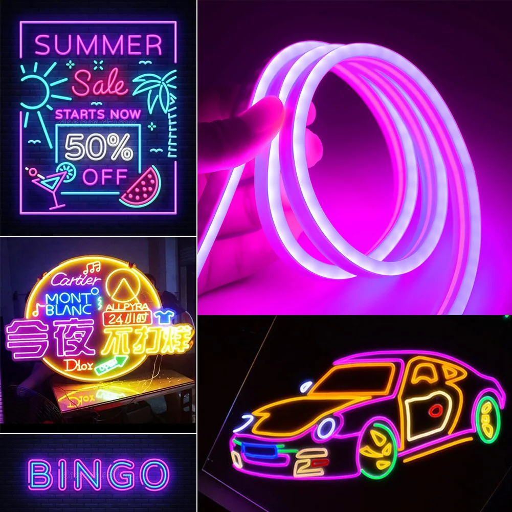 

DC 12V Strip LED Light Waterproof SMD 2835 Flexible LED Neon Lights For Home Decoration warm white 1M 2M 5M Neon Strip led
