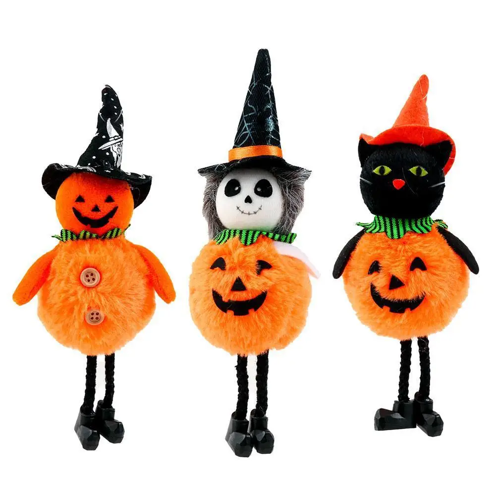 

1pcs Halloween Plush Gnome Pendant Bar Hanging Ornament Ghost Pumpkin Witch Haunted House Props Art Ornament Decorations