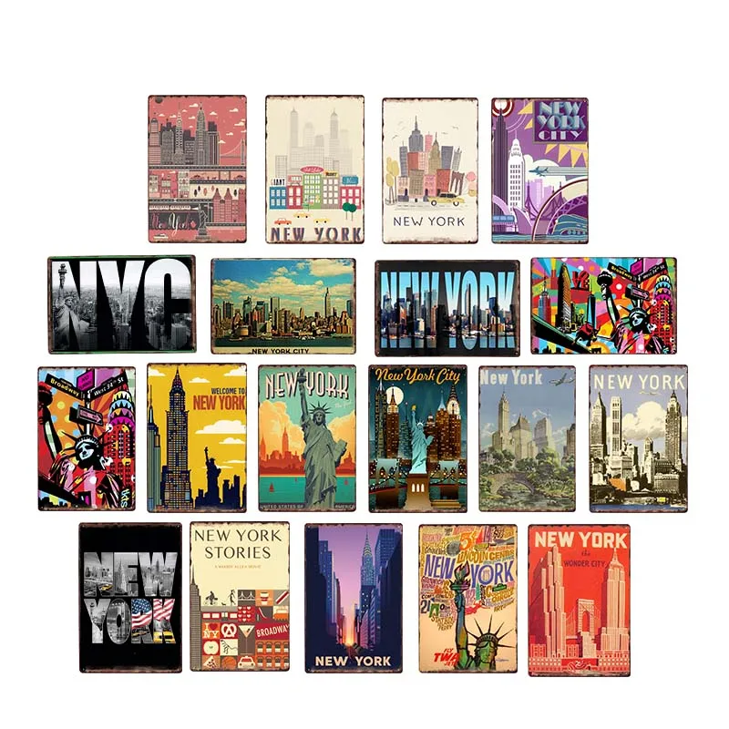 Американская Статуя Свободы Нью-Йорка металлическая фотография кафе домашняя