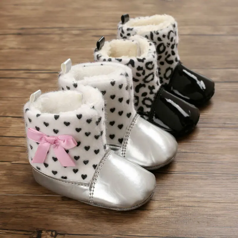 Теплые зимние пинетки для новорожденных мальчиков и девочек мягкие детей 3-11