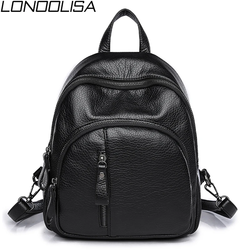 Модный многофункциональный женский рюкзак из мягкой кожи высокого качества для