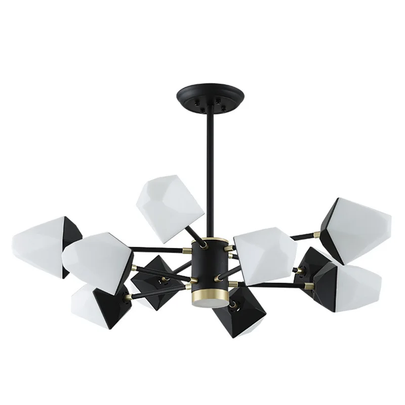 

Glass Nordic Modern Pendant Lights Art Decoration hanglamp Black Gold Body lampadari Pendant hanging Lamp for Living Room