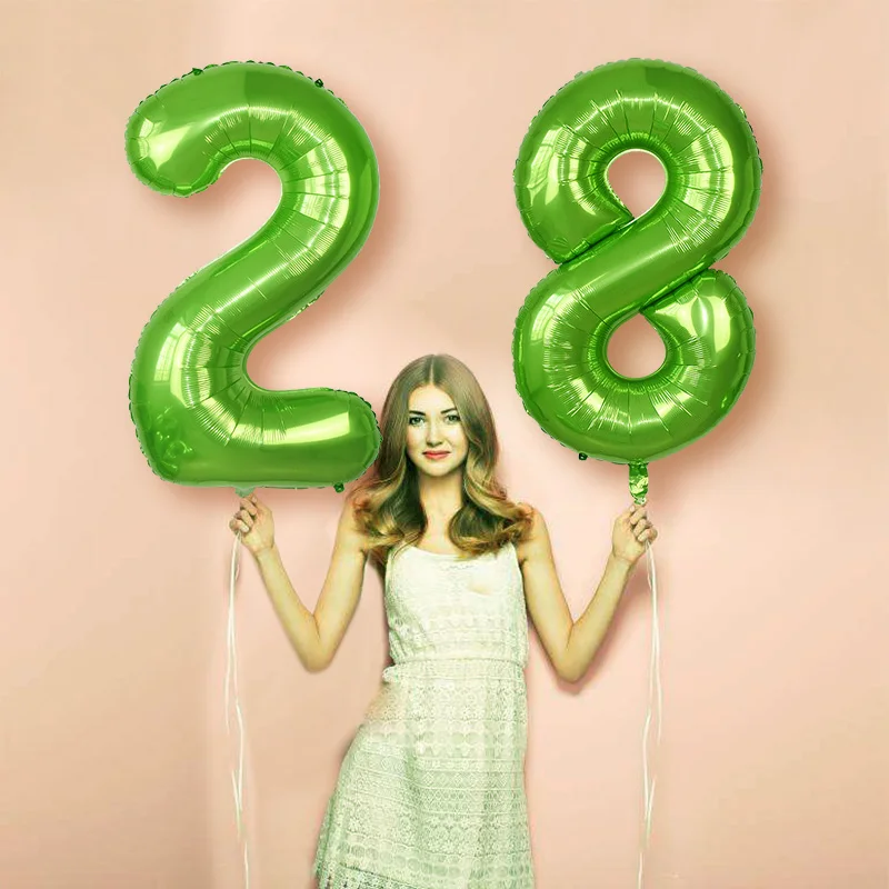 40 дюймов зеленый номер фольги шары обезьяна лев тигр Зебра животное воздушный