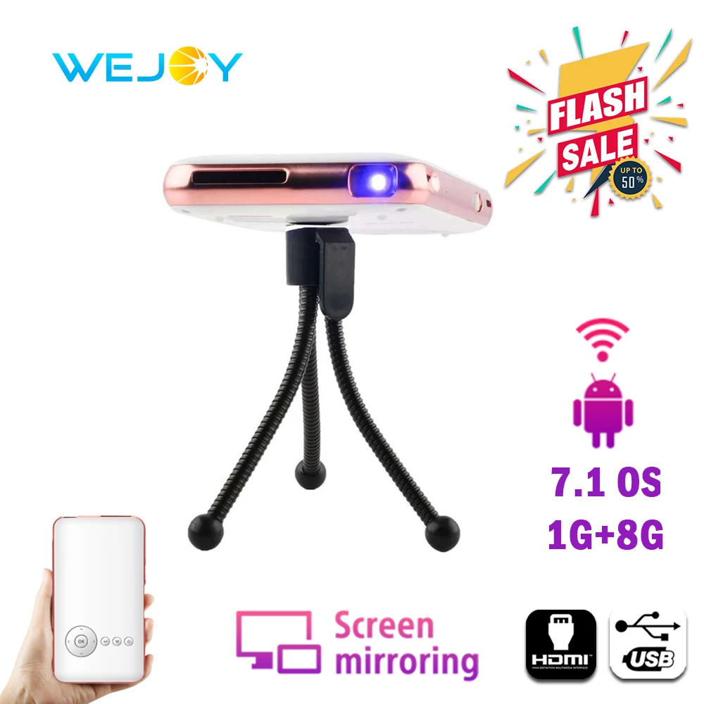 Мини проектор Wejoy портативный с поддержкой Wi Fi и видео 32 ГБ Android|mini projector|projector dlpmini