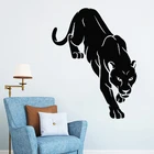 Настенная Наклейка с изображением черной Пантеры, леопардовая виниловая наклейка, украшение для дома с гепардом, дикое животное, художественная роспись, украшение для спальни, гостиной