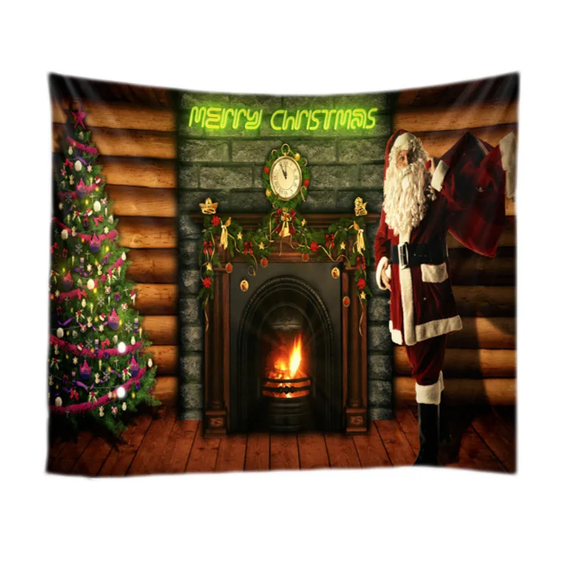 

Santa Claus Hanging Cloth Bedside Wall Cloth Tapestry Decoration Hanging Cloth Decoration Fashion Background Cloth