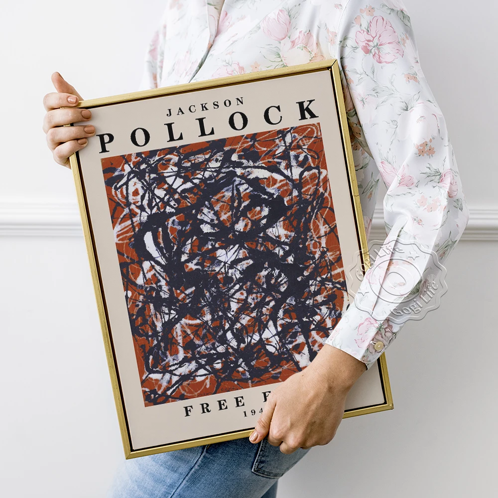 

Jackson Abstract Prints Poster, Jackson Pollock Exhibition Museum Poster, Vintage Art Wall Picture, Pollpck Wall Art Stickers