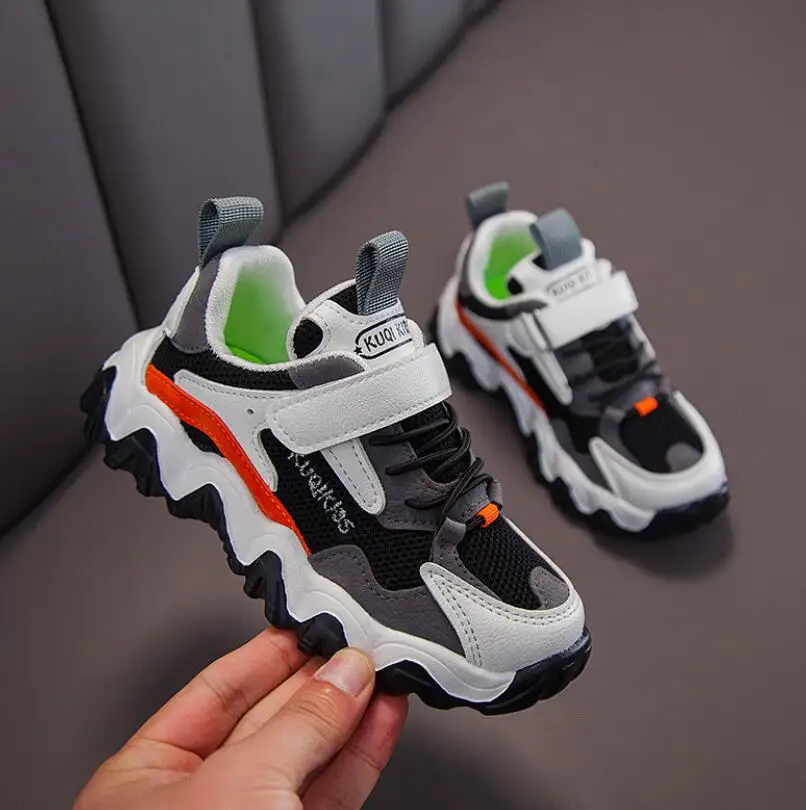 

2020 Spring Children Sports Shoes Boys Girls Breathable Running Sneakers Kids Outside Travelling Leather Canvas Shoes Size 27-37