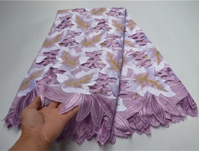 

High quality cotton lace fabric in speical flowers design 5yards african swiss voile lace fabric for clothes sewing PS1091